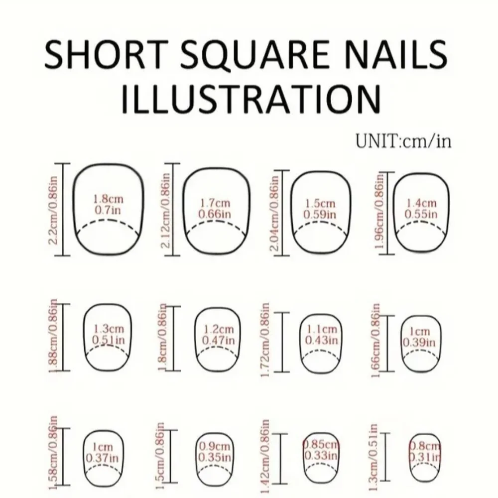 Independence Day Red White & Blue Glitter Press on Nails Short Square 24…